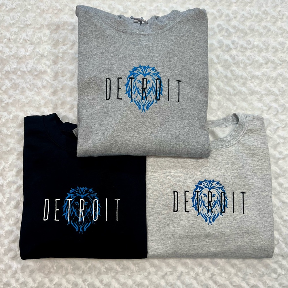 Detroit Lions Sweatshirt - Gray or Black